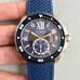 Cartier New Style 1:1 Calibre De Cartier  Series Wgca0010 Watch，Imported  Automatic Mechanical， Blue Case 18K Rose Gold Top Wiredrawing Case，Ceramics Bezel,Supreme Engraving  CA-017