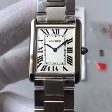  Top Perfect Engraved Cartier Tank Series Women'S Watch,White Case Version With Small Size(24×31),Middle Size(27×34)， Top Perfect Engraved，All Arethe Same As The Original Product！Steel Band Women'S Watch CA-022