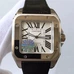 1：1 Men'S Watch  Mechanical Watch V6 Supreme Product  High-Imitation Cartier   Santos Cartier Santos 100 Anniversary Men'S Watch 38 Mm Fine Steel  Sapphire  Glass 1:1 Supreme Engraved,Hard To Distinguish Genuine From Fake CA-025