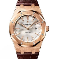 Supreme Imitated Ap Watch Jf Factory Topest Quality Audemars Piguet 15400Or Royal Oak Series  Rose Gold Alligator Leather Band Mechanical Watch 3A Quality AP-009