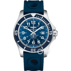 N Factory New Product Bl Breitling Superocean Second Generation 44 Watch Series A17392D8/C910/228S/A20Ss.1 Watch， Automatic Mechanical 44 Mm，Men'S Watch ， Fine Steel，Blue Dial，Rubber Band  BRT-002