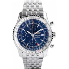  1:1  Supreme Product Blb Breitling Navitimer Series A2432212/C651(Navitimer Fine Steel Band ) Watch , Seven-Hands With Time Zone Of Two Places Chronograph Case Back,7750 Full-Automatic Timekeeping Movement Men'S Watch BRT-015