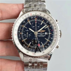  1:1 Supreme Product Bl Breitling Breitling Navitimer Series Watch  Seven-Hands With Time Zone Of Two Places Laser Logo Chronograph Case Back，7750Full-Automatic Timekeeping Movement  Men'S Watch BRT-017