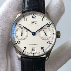 Portugal 7 ZF Factory Official Website V5S,1:1 IWC Portugal 7 High-Imitation Watch, IWC Portugal Seven Chain IW500107/705,White Dial Blue Hand,Seven Day True Power Reseve Display,Original Mechanical Automatic Watch,Business Simple Version