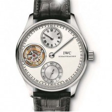  1:1 Iwc Tourbillon Mechanical Watch，Iwc 1:1 Portugal Series Iw544601 Tourbillon Hand-Wound,  Switzerland True Tourbillon ,Rose Gold Leather Band Watch，Top Workmanship IW-073