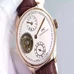  1:1 Iwc Tourbillon Mechanical Watch，Iwc 1:1 Portugal Series Iw544602 Tourbillon Hand-Wound, Switzerland True Tourbillon ,Rose Gold Leather Band Watch，Top Workmanship IW-074