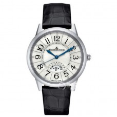  1:1 Engraved Jaeger-Lecoultre Women Watch  Jaeger-Lecoultre R Endez-Vous Series 3548490 Watch，Mother Pearl Shellfish Case With Diamond Dial，Black Alligator Leather Band Women Watch  JAE-007