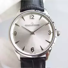 Jaeger-Lecoultre Ultra-Thin White Case White Dial Men'S Watch Supreme Imitated Engraved Jaeger-Lecoultre Q1348420 Watch 1:1 Original Breaking Mould From Cal.849 Hand-Wind Original Mechanical Watch, Leather Watch,Transparent Case Back, Men'S Watch JAE-014