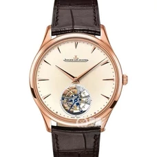 Ultra-Thin Mechanical Watch，Supreme-Imitated High Quality,Jaeger-Lecoultre Q1322410 Full-Automatic True Tourbillon  Mechanical Movement.40Mm，Leather Band Men'S Watch,Fine Steel Band ,Men'S Watch Business Watch JAE-042