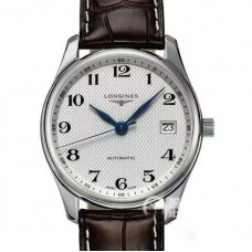  1:1 High-Imitated Longines Classical Type Longines Master Collection L2.518.4.78.3， Switzerland 2824Automatic Mechanical,36Mm Diameter, Leather Band，Not Transparent Case Back，Men'S Watch  LON-006