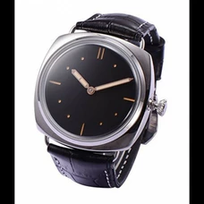 WhatsWatch Parnis 47mm Black Dial Yellow Mark Sapphire Hand Winding Movement Men's Watch MM-059