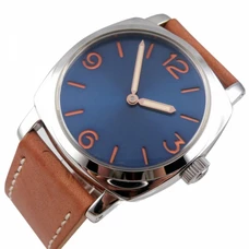 47MM Marina Militare orange number blue sandwich dial swan neck watch MM-012