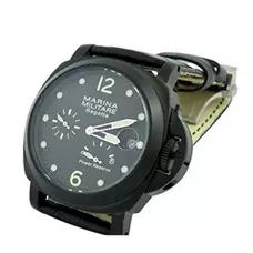 Parnis 44mm Power Reserve Automatic Mechanical Movement Stainless Steel Black men's Wrist Watch MM-052