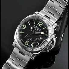 Marina Militare 44mm GMT Automatic Black Dial Mens Watch Stainless Steel Automatic Watches MM-071