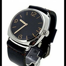 Parnis Watches Luxury Black Dial Endurance Swan Neck Movement Hand-winding Convex Surface Glass MM-076