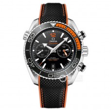 High-Imitation Omega Seamaster，Supreme Engraving Omega Seamaster Series 215.32.46.51 Watch ，Newest Engraved 9900 Automatic  Mechanical ，Balane Wheel Is Black. Orange Ceramics  Bezel! Top Quality OMG-011