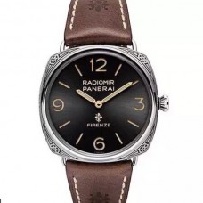 1:1 Panerai Pam672 Sapphire Version，Radiomir，P3000Hand Wind Movement,47 mm Diameter ，Men's Watch，Material： Fine Steel,Aisi 316L Fine Steel,Florence Lily Carved，Strap,PAM-046