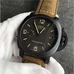 KW/VS Factory Panerai Imitated Watch，Panerai Luminor 1950 Series Pam386 Watch,Chocolate Dial，P9000 Automatic Mechanical，44 mm，Frosting Pull-Up Leather Band，Supreme Engraved Top Quality！,PAM-090