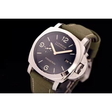 Panerai Pam618（Hongkong Version）Men's Watch， Transparent Case Back，Aisi316L Fine Steel Case With Green Canvas Band， Carrying Asia7750 Full-Automatic Movement，44*18 mm,PAM-098