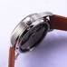43mm Parnis Classical Power reserve Seagull 2542 White Dial Watch Brown Strap PA-045