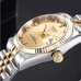 36mm Parnis Japan 21 Jewels Automatic Mens Watch Water Resistant 50m Gold Bezel PA-064