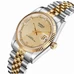 36mm Parnis Japan 21 Jewels Automatic Mens Watch Water Resistant 50m Gold Bezel PA-064