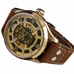 45mm Parnis skeleton Gold dial miyota 8N24 Automatic Movement Men's Watch PA-008