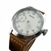 47mm parnis white dial 6497 Mechanical ST manual wind brown leather strap mens watch PA-011