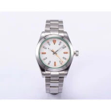 40mm Parnis Fashion Men's Stainless Steel Orange Marker Sapphire Automatic Watch PA-035