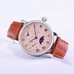 Parnis 43mm Mechanical Hand-winding Pink dial Blue number Men's Cool Watch PA-044
