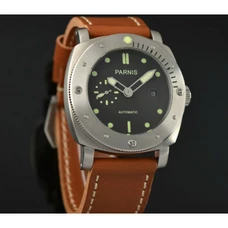 47mm parnis Black Dial Green Number Auto Watch PA-051