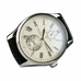 Parnis Watch Silver Dial Power Reserve Automatic Mechanical Black Leather Mens Wrist Watch PA-054