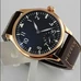 Parnis 43mm black dial gold case hand winding 6498 movement mens watch PA-073
