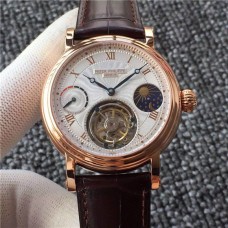  Supreme Imitation Engraved 1:1 Patek Philippe, Power Stars Tourbillon，Hand Wind Power Reserve True Flywheel！316 Fine Steel，Diameter 42M,Power Reserve  True Tourbillon Movement，Men'S Watch，Leather,Band，Transparent Case Back PP-030