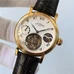 Supreme Imitation Top Tourbillon Hollow-Carved Mechanical Watch，Supreme Engraved Patek Philippe，Power Stars Tourbillon Movement，Genuine Gold Dial ，Transparent Case Back, Embossed Retro Movement PP-031