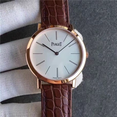 High-Imitated 1:1 Supreme Imitated Piaget Piaget Ultra-Thin Automatic Mechanical Movement 40Mm Ultra-Thin Bronze Black Leather Band Men'S Watch Business Type Watch PIA-015