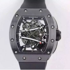 "High-Imitated Richard Mille Watch，Richard Mille Rm Hollow-Carved Series ,Complete Black Ceramics，Rubber Band，Perspective Mechanical Movement. Cool Men'S Watch  RM-004