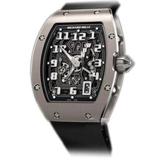High-Imitated Richard Mille Rm67-01 Automatic Handing Ultra-Thin Watch   Supreme Imitation 1:1 Rm Richard Barrel-Shaped Rubber Men'S Watch，Titanium Case ，Properly Thin,Rubber Band With Many Optional Colour，Sapphire Crystal Glass RM-023