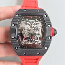 2017 Hot Style！ Richard Mille Rm50-27-01 Red Style，Ntpt Carbon Fiber，With Original Imported Mechanical Movement，The Substrate Of Movement Is Fastened By Four Tightwires Linking With The Case！Original Size RM-024