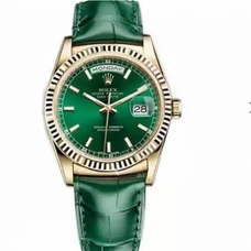 High-Imitated 1:1 Rolex，Model：118138-L（Fc）Series:Week-Calendar，Switzerland 2836 Automatic,36 mm,Women's Watch ， Not Transparent Case Back ，Rolled 18K Gold，Sapphire Crystal Glass，Band Fine Steelrolled 18K Gold
