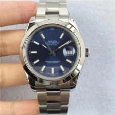 Rolex Neutral High-Imitated Watch 1:1 Rolex Datejust Series116200-72600 Blue Dial Watch, Engraved Original 3135 Automatic Mechanical Movement，36 mm，Stainless Steel，Dome-Shape Bezel，Suitable For Both Men And Women