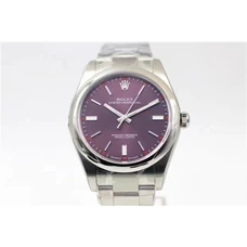 2017 Newest Hottest Rolex Men And Women Watch 1:1 Oyster Perpetual Series Steel Band Model 114200 Burgundy Watch 1:1 Breaking Mould From Original Product,Absolutely Invincible Texture, Get It Offhand If You Like, New Style Proundly Presented
