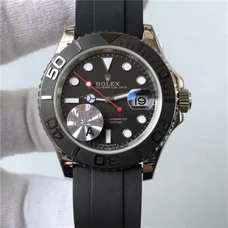 Replica Rolex Yacht-Master 40 116655 Noob Factory JF 1:1 Best Edition, 40MM, Stainless Steel, Ceramic Bezel, Black Dial, Black Rubber Strap, NEW Rolex Clasp, SWISS Rolex 3135 Automatic Movement