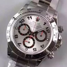 N Factory Rolex Cosmograph Daytona v6s Version 116509-78599 White Dial Ceramics Bezel,4130 Full-Automatic Movement， 3A Burnishing， Completely Fine Steel and Fine Steel Band， Men's Watch，not Transparent Case Back！
