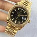 Rolex Gold-Band Watch Rolex Weekly Calendar High-Imitated Watch 1:1 Rolex Week-Calendar Series228398 Tbr black dial Watch ，Mechanical 40mm，18K Gold Setting With Diamonds，2017 Neutral N Factory Supreme Imitation Watch