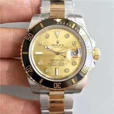 Rolex 116613 Maharajah Gold V7 The Highest Version Maharajah Gold Rolex Half-Gold Intervals Band Submarine Genuine 18K Gold Band Never Fading Rolex Submarine Champagne Gold Dial N Factory Perfect Version