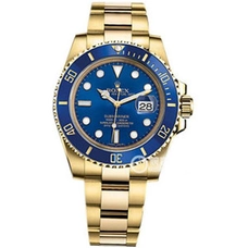 All-inclusive gold high imitation Rolex water ghost local gold Rolex bag true gold permanent does not fade Super reissue Rolex submariner 116618LB-97208 blue disk watch 18K gold color Rolex Switzerland 3135 mechanical movement RO-109