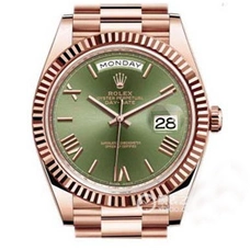 High imitation N factory one-to-one Rolex (ROLEX) constant motion series 2 generations, week calendar series 228235 green plate watch, local gold Rolex RO-112
