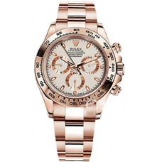 Rolex 1:1 boutique Daytona take cosmic watch, 40mm-Rolex Daytona 116505 ivory color watch, 4130 chronograph mechanical movement, sapphire, full rose gold RO-113