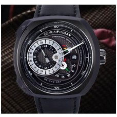Recommended! Hard To Distinguish Genuine From Fake! 1:1 Sevenfriday Q3/01 Mechanical Watch，Original  Japan  Mechanical Movement，Supreme Imitated Sevenfriday Leather Band Sports Watch，Original Product 1:1 Engraved Stylish Man'S  Watch SEV-011